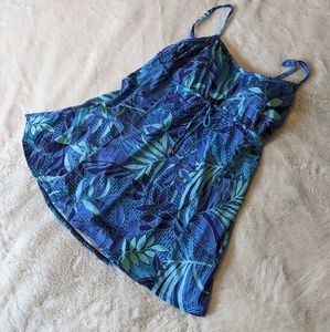 🏵️ Tropical Escape Blue & Purple Swimsuit 22W